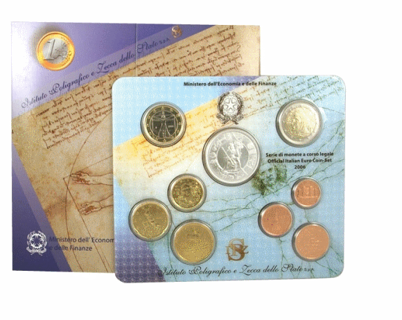 NL* ITALIA Divisionale 2006 9 valori 5 EURO Argento ANN REPUBBLICA FDC set Zecca