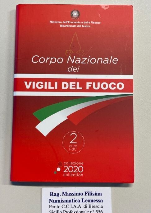 NL* ITALIA 2 EURO 2020 VIGILI DEL FUOCO FDC set zecca perfetto