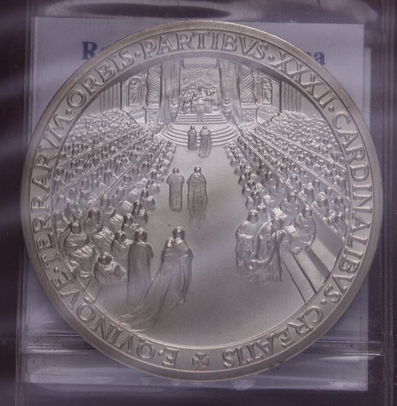 NL* ROMA PIO XII Medaglia Annuale Argento 1946 VIII CONCISTORO IN S.PIETRO