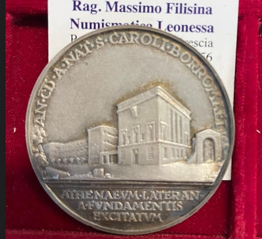 NL* ROMA PAPA PIO XI Medaglia Argento 1938 XVII ATENEO LATERANENSE