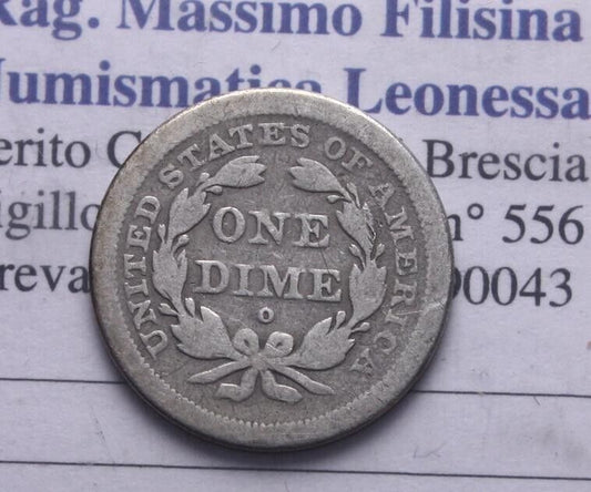 NL* U.S.A. Stati Uniti d'America 1 ONE DIME argento Silver 1841 O ottima per tip