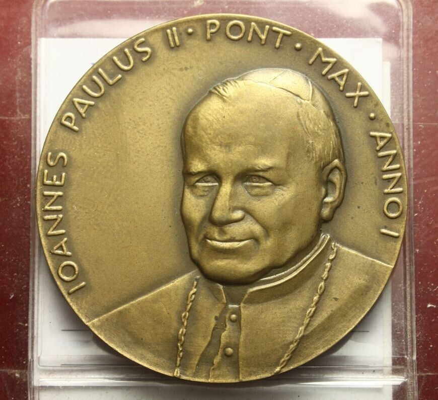 NL* ROMA Vaticano PAPA GIOVANNI PAOLO II Medaglia BRONZO 1979 ANNO I FDC