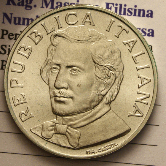 NL* ITALIA 1000 Lire Argento 1997 GAETANO DONIZETTI FDC Fior di Conio