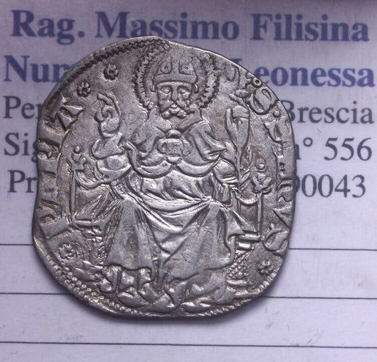 NL* PAVIA GALEAZZO II VISCONTI 1359-1378 GROSSO Variante CON PAPIA - RARA