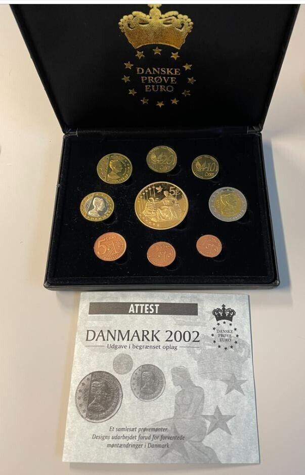 NL* DANIMARCA EURO 2002 SET PROVE PROBEN ESSAI con Certificato