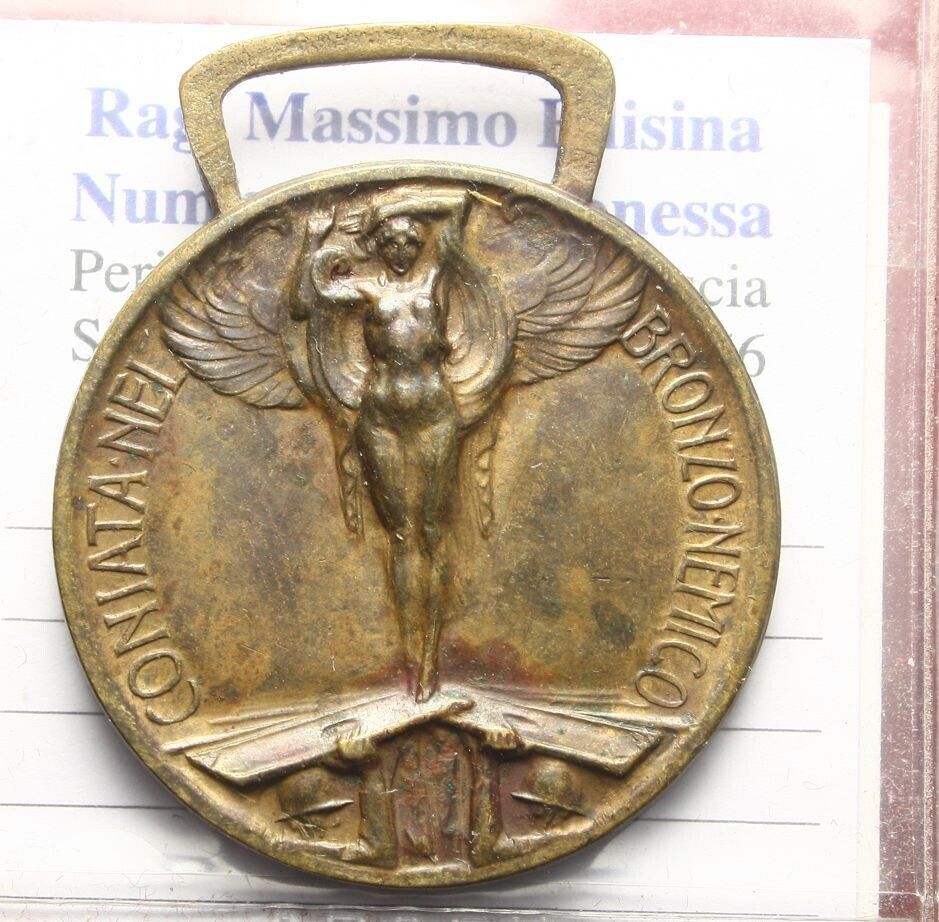 NL* ITALIA VEIII Medaglia coniata nel Bronzo Nemico GUERRA 1915 1918