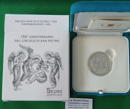 NL*VATICANO FRANCESCO 5 Euro Argento 2019 CIRCOLO DI SAN PIETRO PROOF SET