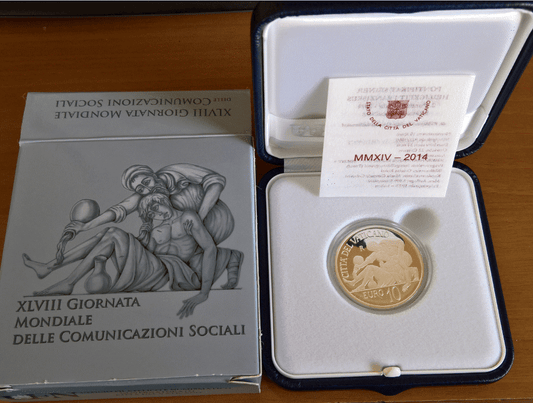 NL*VATICANO FRANCESCO 10 Euro Argento 2014 GIORNATA MONDIALE COMUNICAZIONI Proof